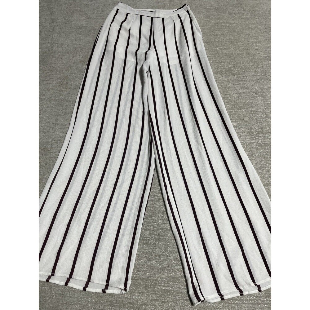 Event Pants Womens Size Small White Stripes Trousers